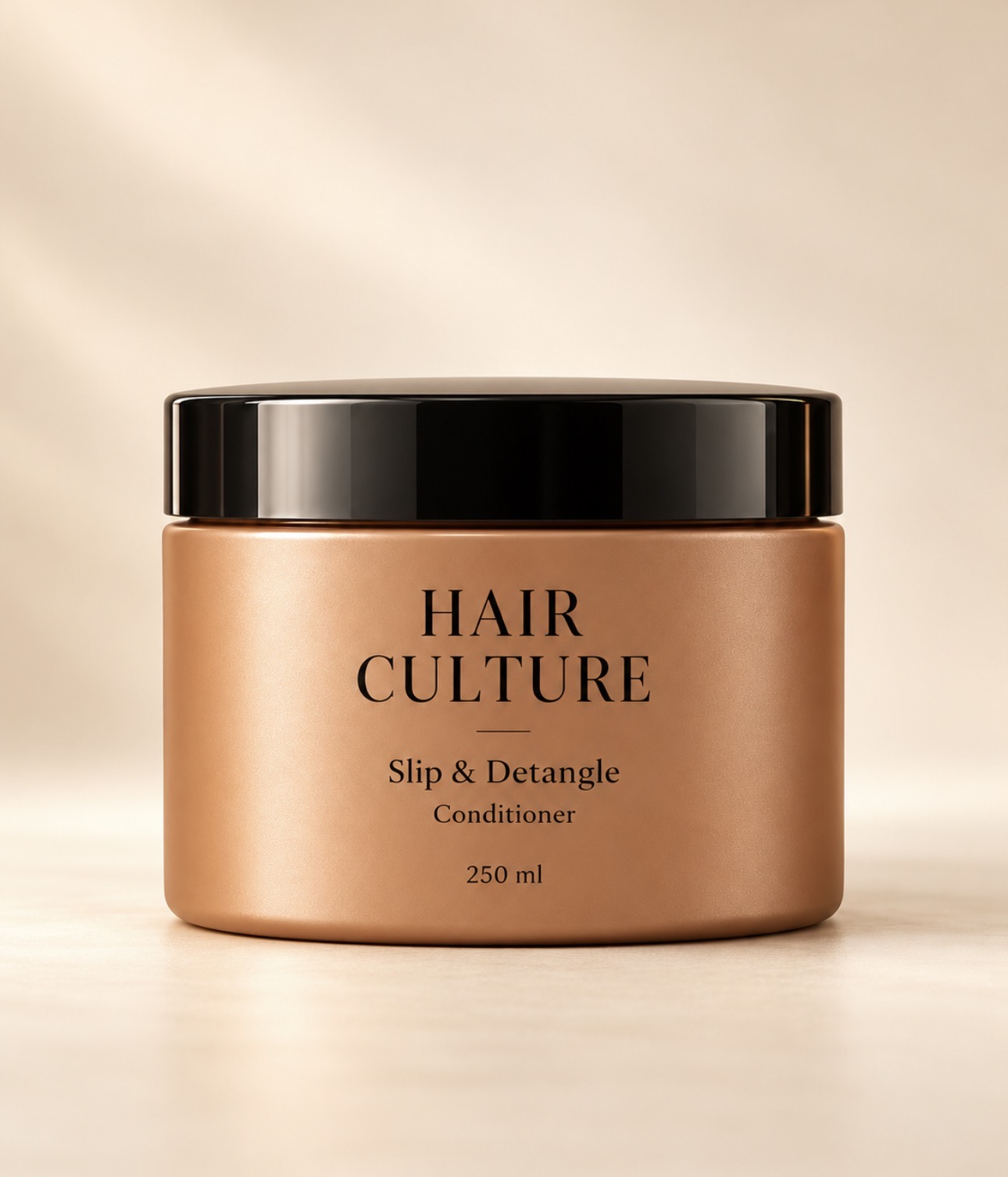 Slip & Detangle, warm tan conditioner jar, 250 ml