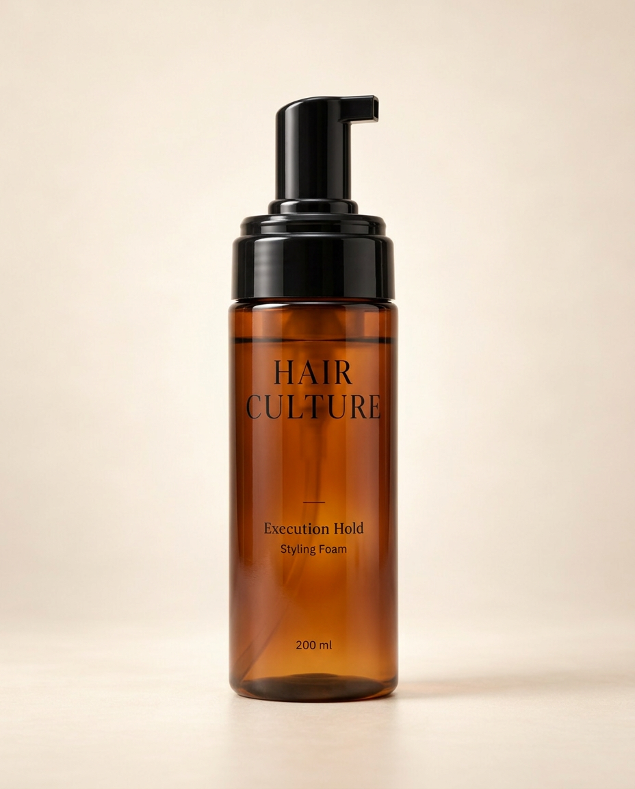 Execution Hold, amber foam bottle, 200 ml